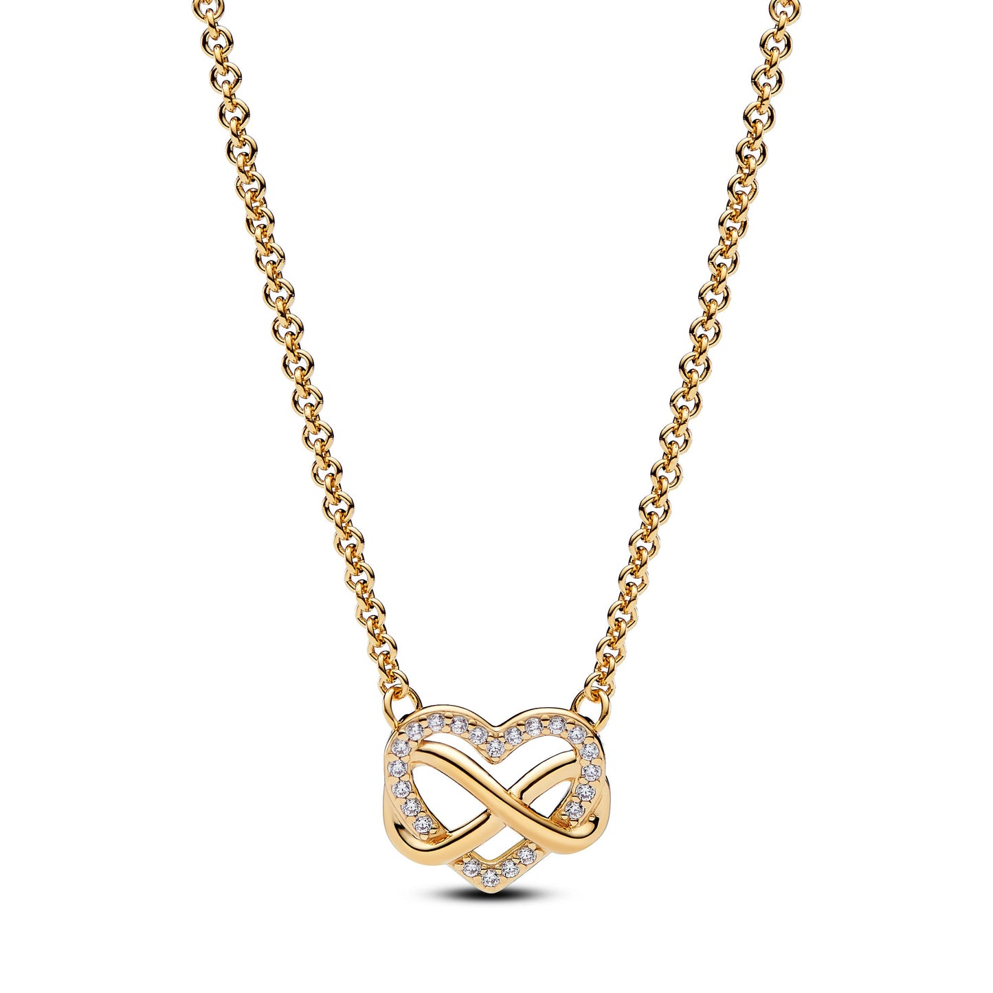 Sparkling Infinity Heart Collier Necklace