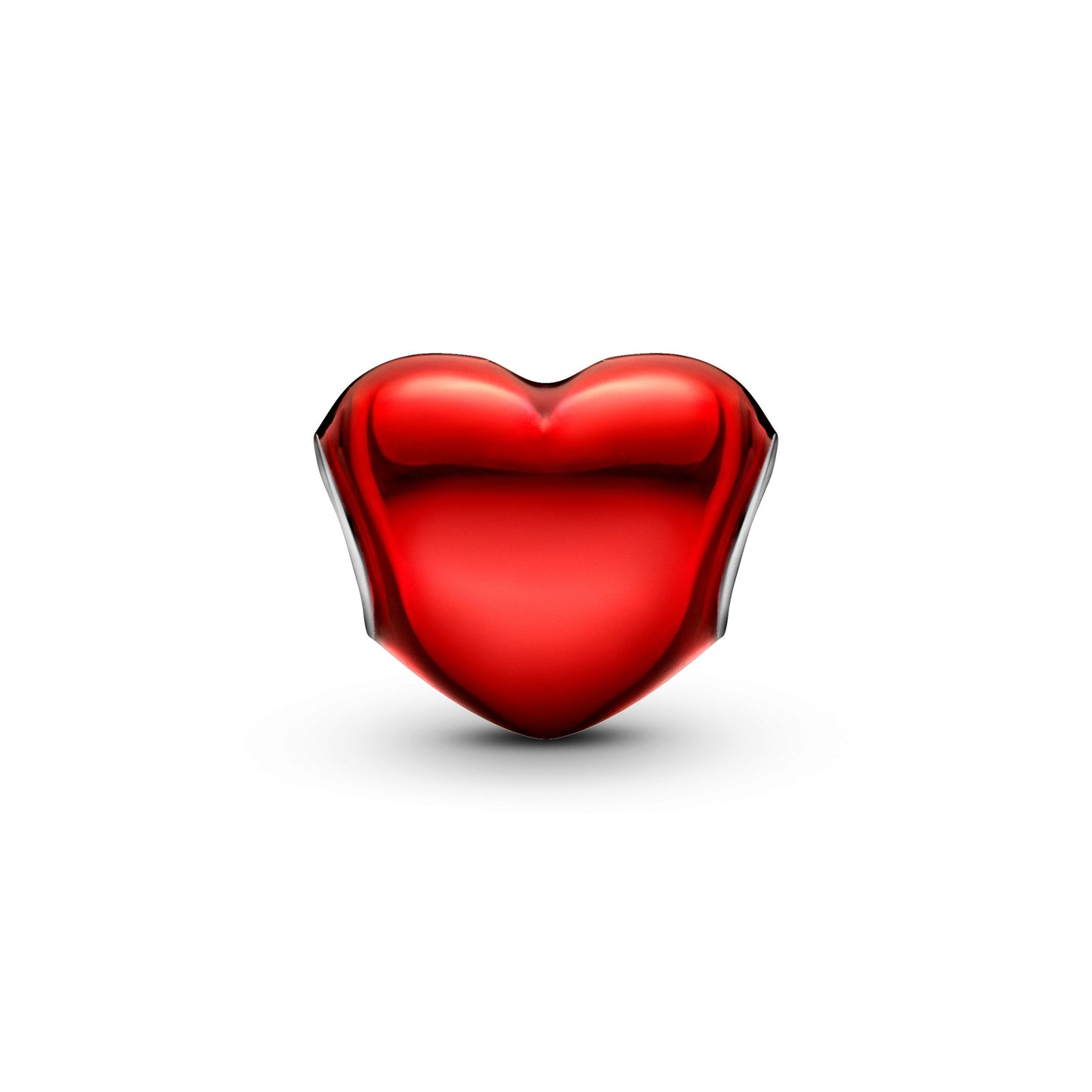Metallic Red Heart Charm