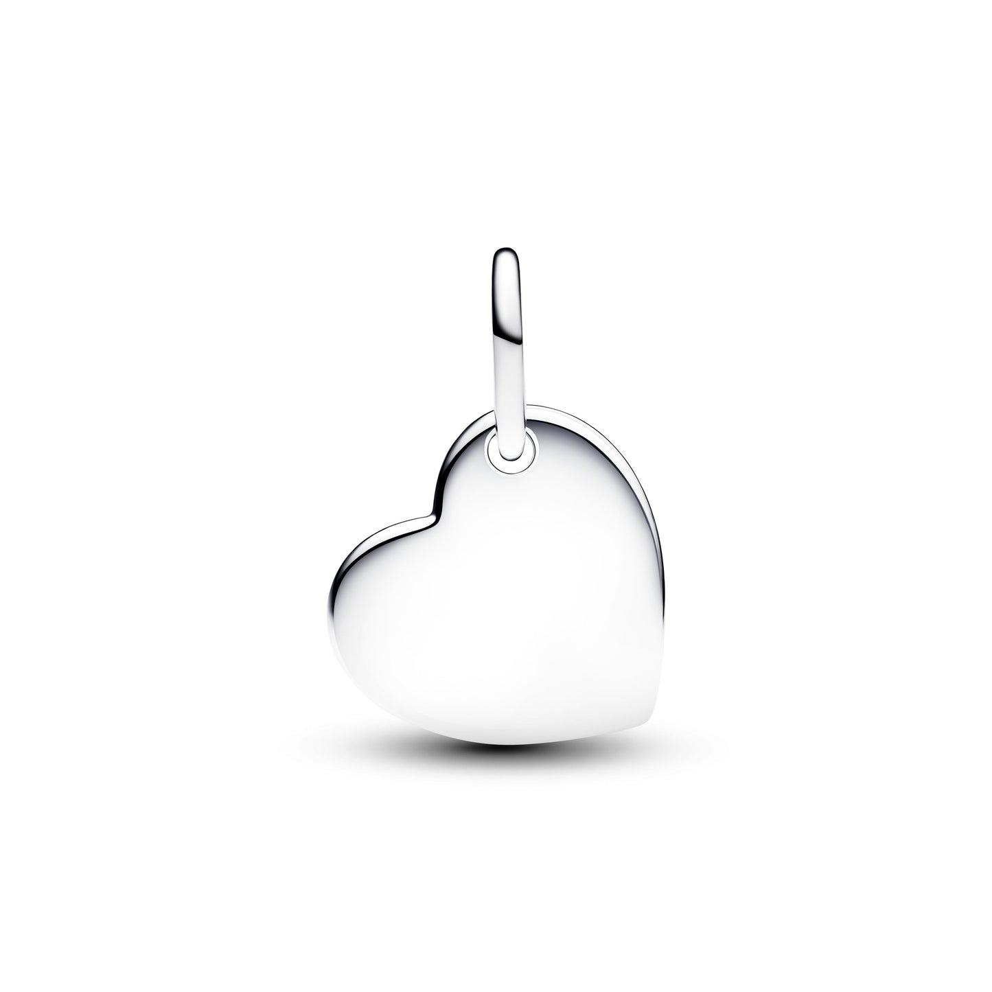 Engravable Heart Purple Stone Dangle Charm