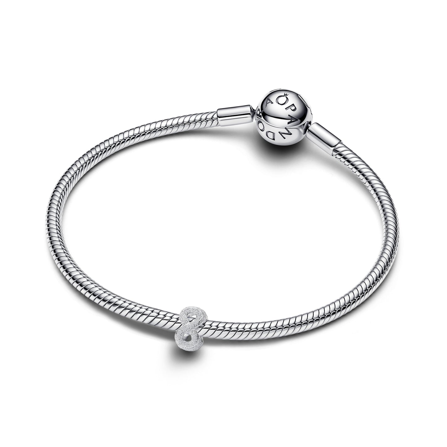 Textured Infinity Symbol Mini Charm