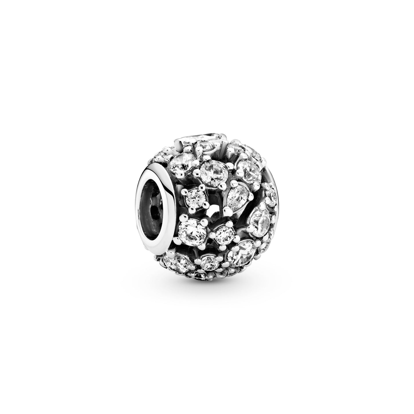 Sparkling Round Openwork Charm